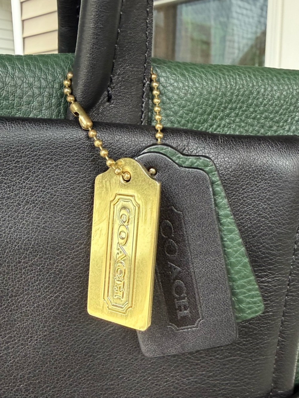 Coach Bleeker Pinnacle Carryall Satchel Crossbody Green Black Tan with COA - Picture 12 of 13